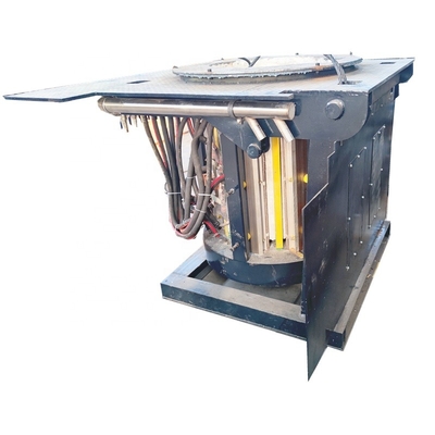 Building Material Stores 1.5T Ferroalloy Fabricating Steel Case Induction Medium Frequency Melting Furnace